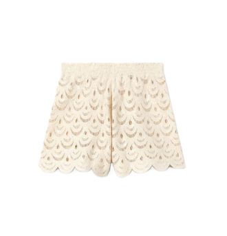 MC2 Saint Barth Neutrals Crochet Cotton Shorts