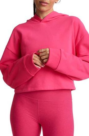 Beyond Yoga Happiness Crop Hoodie in Vivid Pink at Nordstrom Rack, Size X-Small