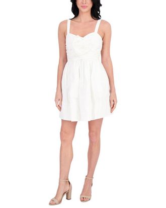 Kensie Solid 3D Flower Mini Dress