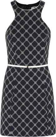 Elisabetta Franchi Zwarte Diamanten Print Jurk - Dames - Korte kleedjes - Zwart - S - Kleedjes