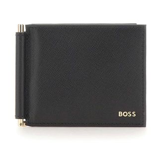 HUGO BOSS Bifold portemonnee met geldclip - Heren - Accessoires - Zwart - Maat: ONE Size Leer