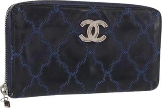 Chanel Pre-owned Wallets, female, Blue, Size: ONE SIZE Pre-owned Vintage Wallet