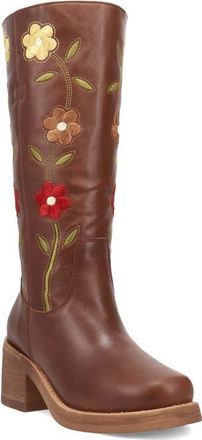 Dingo Bloom Embroidered Boot in Brown at Nordstrom, Size 8.5