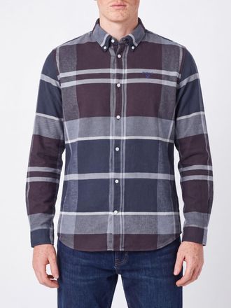 Barbour Camicia a maniche lunghe a quadri in cotone con colletto button-down