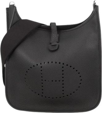 Herm&egrave;s Pre-owned Shoulder Bag - Dames - Vintage Schoudertas - Zwart - ONE Size - Leer - Vintage