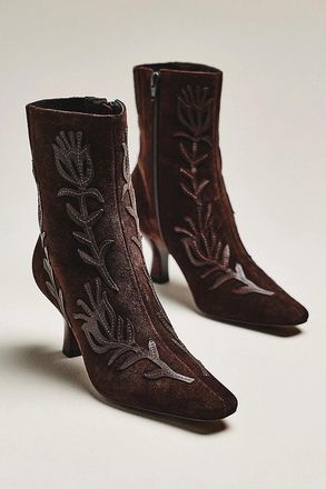 Maeve Leather Appliqu&eacute; Ankle Boots