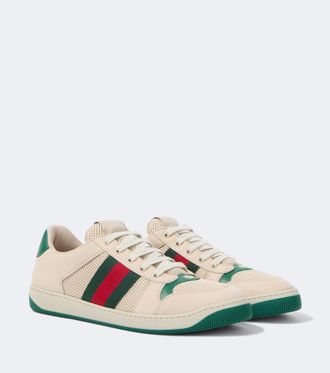 Gucci Zapatillas Screener con piel y Web