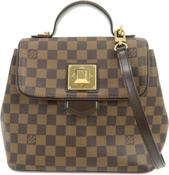 Louis Vuitton Bergamo Damier Brown Canvas Handbag (Pre-Owned)