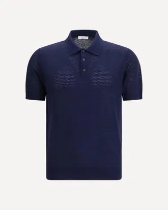 Roberto Collina Short-sleeve knit polo Shirt Male 48