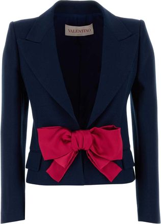 Valentino Garavani Navy Blue Viscose Blazer