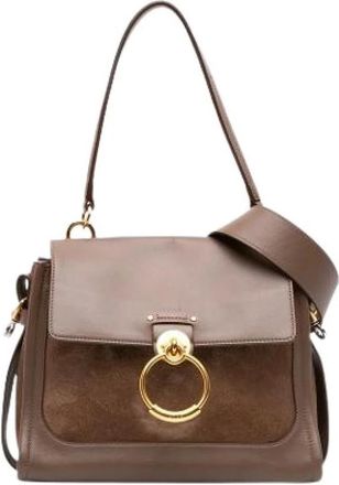 Chlo&eacute; Pre-owned Tess Day Satchel - Dames - Vintage Schoudertas - Bruin - ONE Size - Leer - Vintage