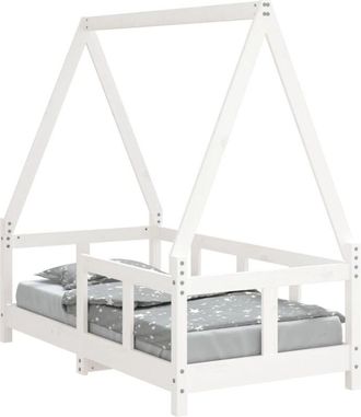 vidaXL Kids Bed Frame White 70x140 cm Solid Wood Pine Vidaxl