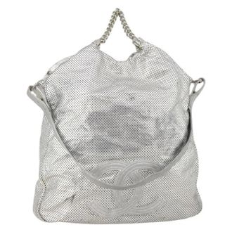 Chanel Pre-owned Vintage Schoudertas - Dames - Pre-owned - Grijs - Maat: ONE Size Leer