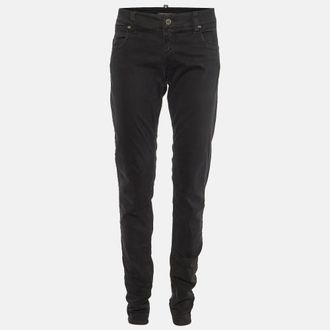 Emporio Armani Black Cotton Slim Fit Jeans M/Waist 34