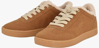 Tommy Hilfiger Womens Teddy Fleece-Lined Skater Sneaker - Dark Natural - US 7 / EU 37.5