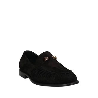 Giuseppe Zanotti Mens Black Calfskin Slip-On Loafers