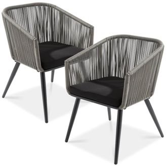 Best Choice Products Set of 2 Outdoor Patio Dining Chairs Woven Wicker Seating 250lb Capacity