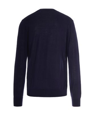 Ballantyne Wool V-Neck Cardigan - Navy