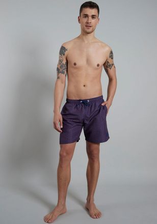 Ceceba Badeshorts CECEBA, Herren, Gr. 10 (4XL), N-Gr, blau (blau, dunkel, allover), Obermaterial: 100% Polyester. Innenslip: 100% Polyester, gemustert, Badeh