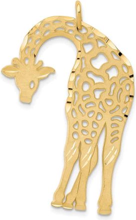 Diamond2Deal 14k Yellow Gold Giraffe Charm