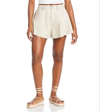 Blank NYC Blanknyc High Waisted Raw Cut Shorts White Size 24