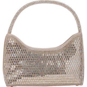 Berness Rhinestone Beaded Shoulder Bag in Gold at Nordstrom Rack