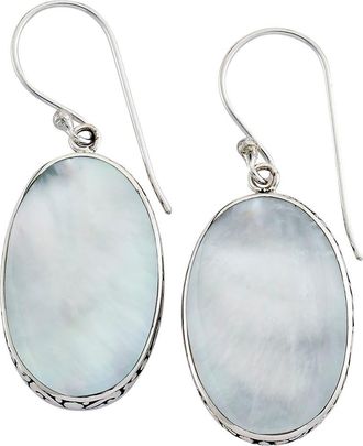 Samuel B. Sterling Silver Mother of Pearl Drop Earrings in White at Nordstrom Rack