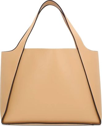 Stella McCartney Borsa con decorazione logo - Marrone
