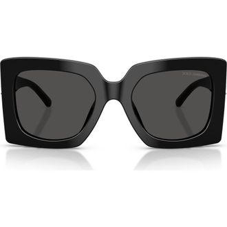 Dolce & Gabbana 54mm Square Sunglasses in Black /Dark Grey at Nordstrom