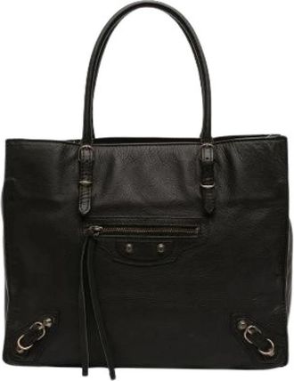 Balenciaga Pre-owned Papier A6 - Dames - Vintage Shopper - Zwart - ONE Size - Leer - Vintage