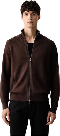 HUGO BOSS H-Fabiano Cardigan - Heren - Truien - Bruin - Maat: XL Katoen
