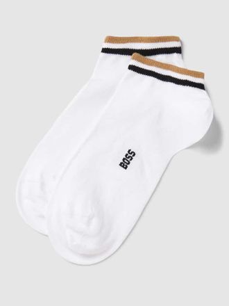 HUGO BOSS Sneaker-Socken mit Label-Detail im 2er-Pack in Weiss, Größe 39-42
