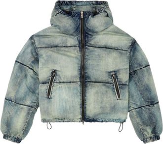 Diesel W-Aves puffer jacket - women - Cotton/Polyester/Viscose/Elastane - 38 - Blue