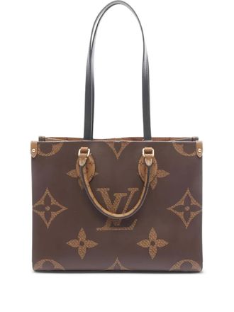 Louis Vuitton On-the-go MM open-top shoulder bag - women - PVC/Leather - One Size - Brown