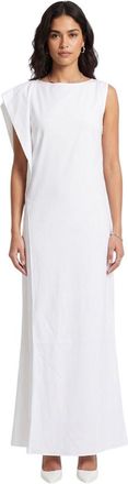 Jacquemus White Boat Neck Maxi Dress
