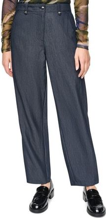 DKNY Barrel Leg Sanded Twill Pants in Dark Indigo Wash at Nordstrom, Size X-Large