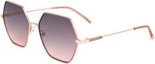 Guess Burgundy Mirror Geometric Ladies Sunglasses GF6125 28U 58