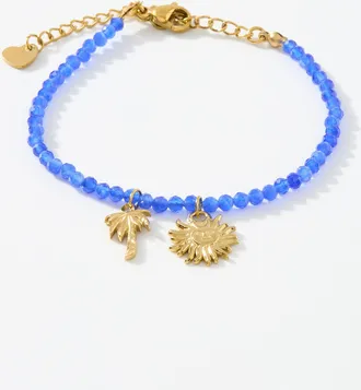 Simons Womens Summery charm beaded bracelet