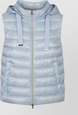 Herno ultralight hooded quilted sleeveless nylon jacket