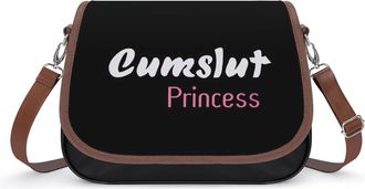 Generic Cumslut Princess Fashion Womens Crossbody Bags Novelty Handbag Shoulder Bag Purse