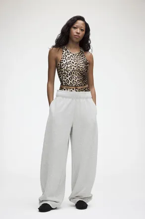 Ganni x lululemon Brushed Softstreme Barrel-Leg Pants Size L - Heathered Core Ultra Light Grey