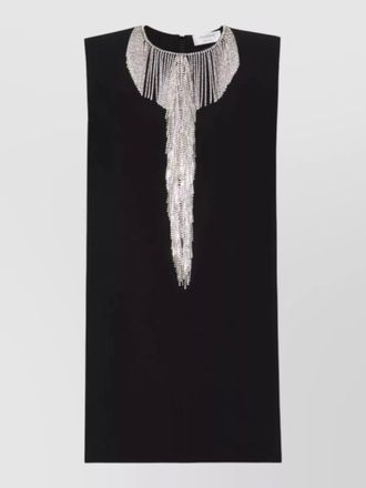 Sportmax sleeveless mini dress embellished neckline