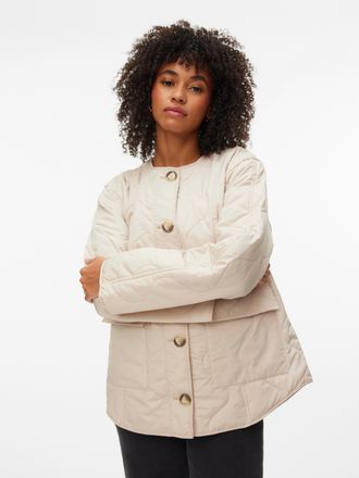 Vero Moda Steppjacke VERO MODA VMMILLIE JACKET NOOS, Damen, Gr. XS, oatmeal, Steppware, Obermaterial: 100% Polyester, unifarben, regular fit normal, Rundhals, J