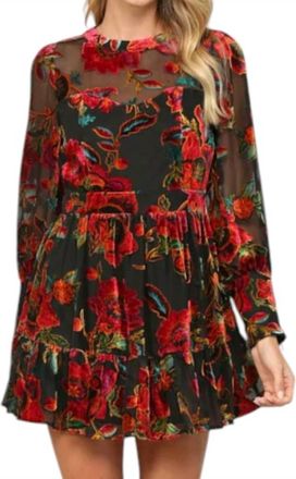 Fate Velvet Dress In Red