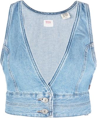 Levi's denim sleeveless top - women - Cotton - S - Blue