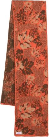 ERL Round Neck Jacquard Scarf Knit - Heren - Wintersjaals - Oranje - ONE Size - Leer - Accessoires