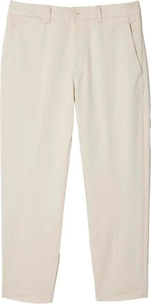 Lacoste Herenkatoen Stretch Tapered Chino (Crème)