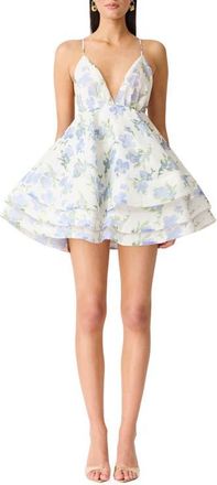 Elliatt Cleo Floral Minidress in Ivory Floral Print at Nordstrom, Size Xx-Small