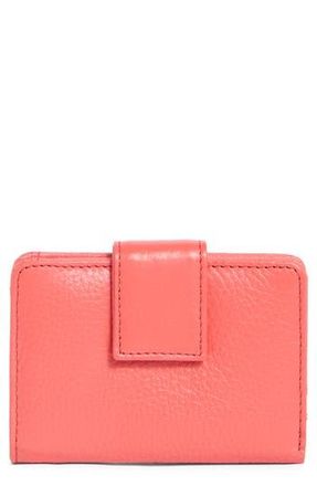 Mundi Pixie Leather Card Case in Candy Coral at Nordstrom Rack