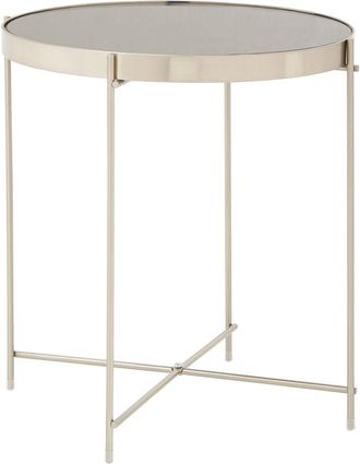 Premier Housewares Allure Grey Mirror Low Side Table